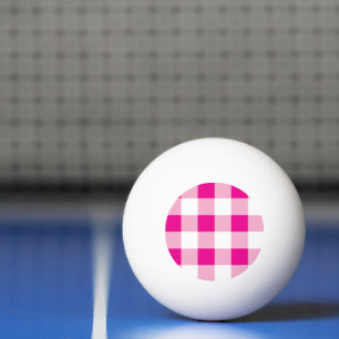 Gingham Pattern  Ping Pong Ball