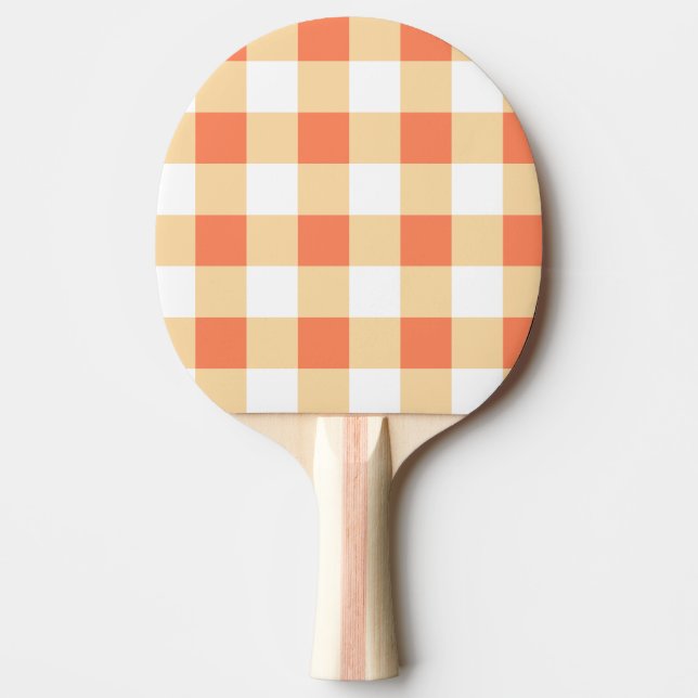 Gingham Pattern Ping Pong Paddle (Front)