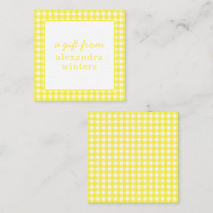 Gingham Personalised Gift Enclosure Cards