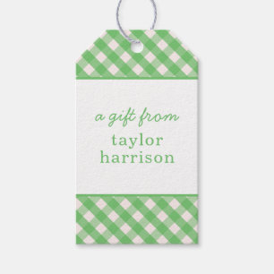 Gingham Personalised Gift Tags