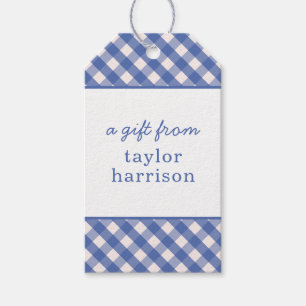 Gingham Personalised Gift Tags