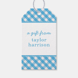 Gingham Personalized Gift Tags