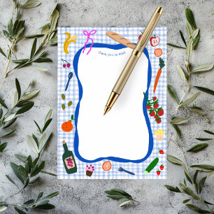 Gingham Picnic Modern Cute CUSTOM Bridal Shower Thank You Card