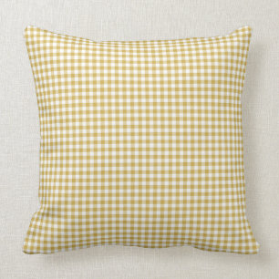 Gingham Pillow in Bamboo Yellow