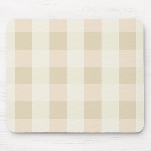 Gingham | Pink & Cream Mouse Pad (Front)