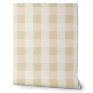 Gingham | Pink & Cream Wallpaper