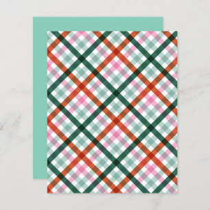 Gingham Pink Red Green Pattern