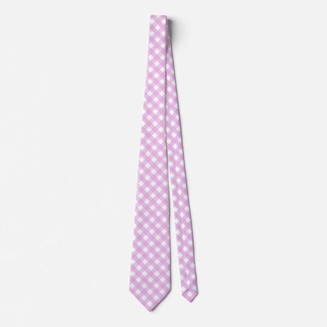 Gingham Pink Tie (Front)