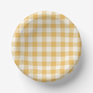Gingham Plaid Bowls Paper Plate