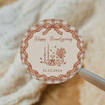 Gingham Plaid Friendsgiving Dinner