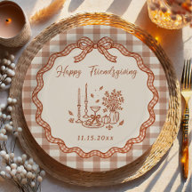 Gingham Plaid Friendsgiving Dinner