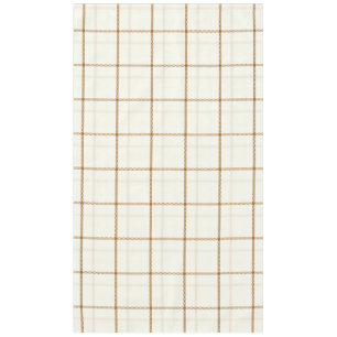 Gingham plaid neutral brown ivory pastel colour tablecloth