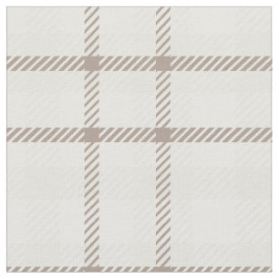 Gingham plaid neutral coffee latte stripes fabric