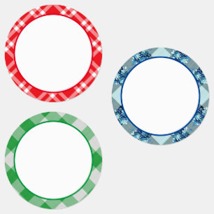 Gingham/Plaid Pattern Waterproof Country Labels