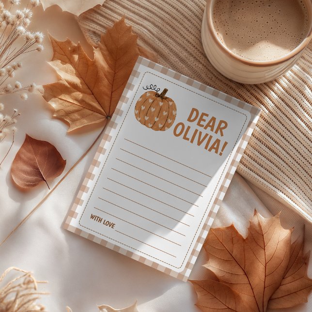 Gingham Pumpkin Birthday Time Capsule Card (Creator Uploaded)