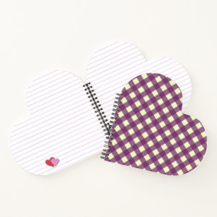 GINGHAM - PURPLE & WHITE NOTEBOOK