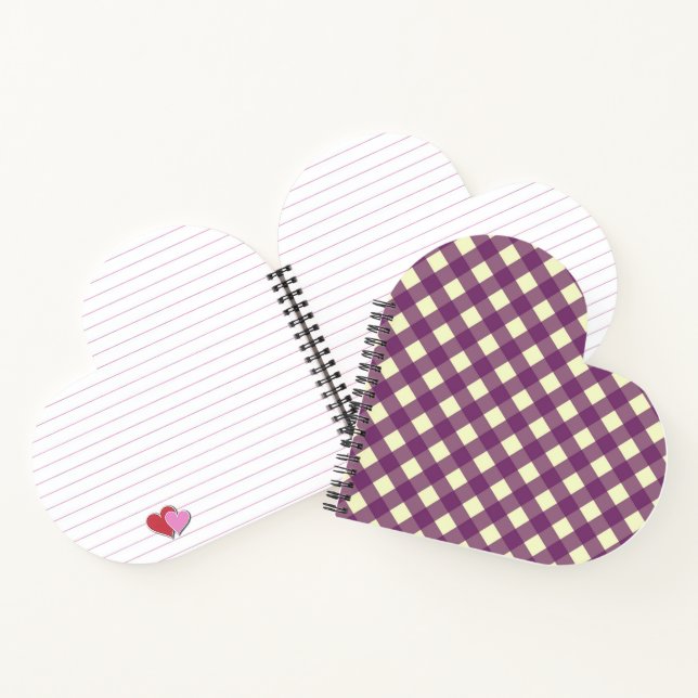 GINGHAM - PURPLE & WHITE NOTEBOOK (Inside)