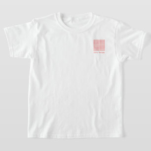 Gingham Recipes Blush Pink Check Cute Feminine T-Shirt