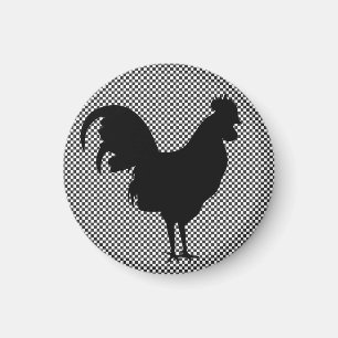 Gingham Rooster Magnet