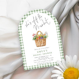 Gingham She’s off the Market Bridal Shower Arch Invitation