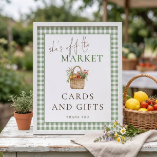 Gingham She's off Market Cards Gifts Bridal Shower Poster