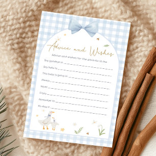 Gingham Silly Goose Shower Advice and Wishes Game