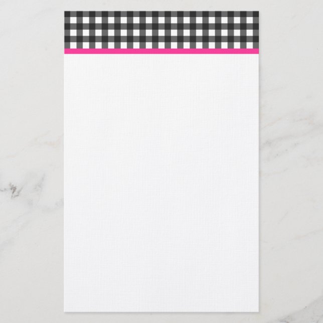 Gingham Stationary Stationery (Front)