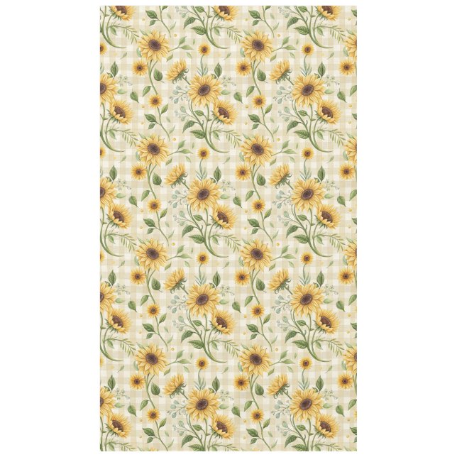 Gingham Sunflower Tablecloth (Front)