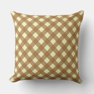 GINGHAM - TAN & CREAM CUSHION