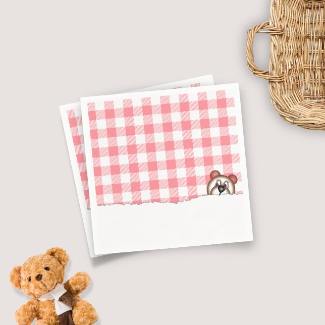Gingham Teddy Bear Picnic Napkin (Creator Uploaded)