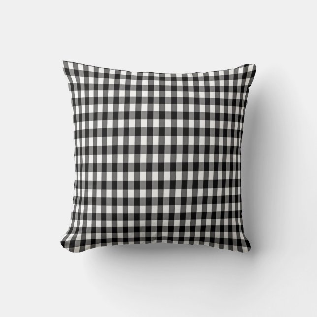 Gingham Throw Pillow, 16" x 16" Cushion (Front)