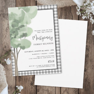 Gingham Tree Family Reunion Invitation