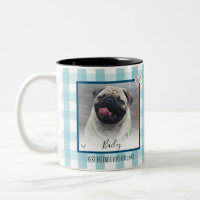 Gingham Two Photo Pet Name Custom