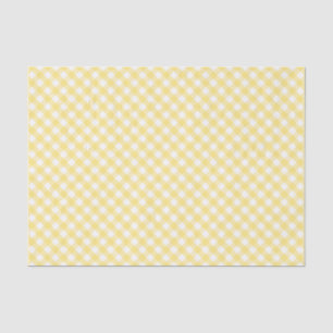 Gingham Yellow Diagonal Pattern Tissue Paper