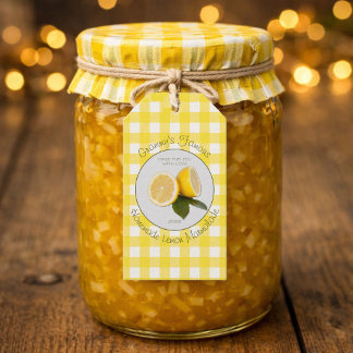 Gingham Your Famous Custom Lemon Marmalade Gift Tags