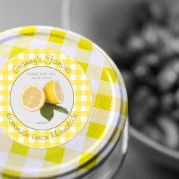 Gingham Your Famous Custom Lemon Marmalade Label 