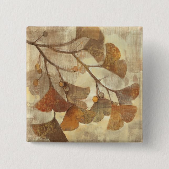 Gingko 15 Cm Square Badge (Front)