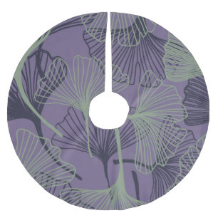 Gingko biloba: abstract vintage pattern. brushed polyester tree skirt