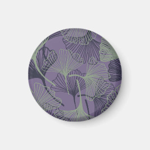 Gingko biloba: abstract vintage pattern. magnet