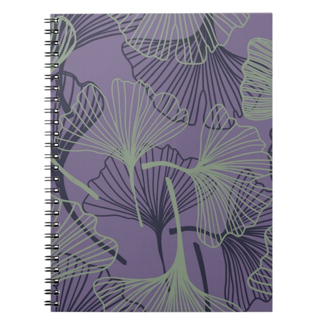 Gingko biloba: abstract vintage pattern. notebook (Front)