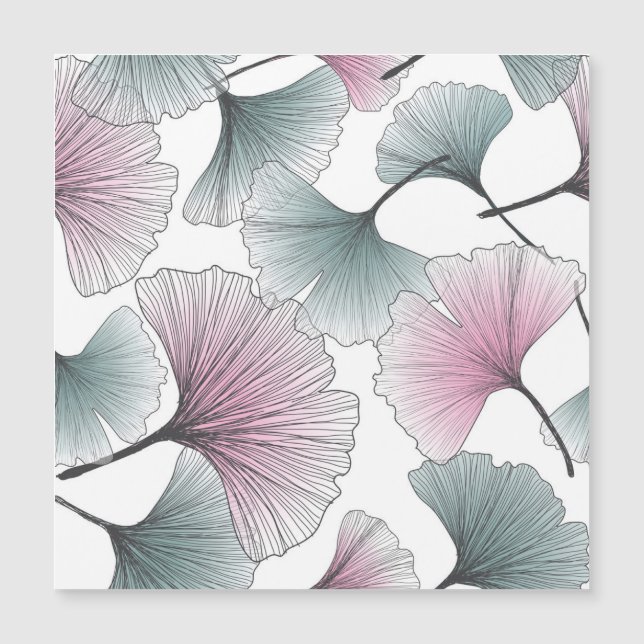 Gingko biloba hand-drawn. (Front)