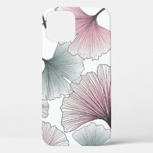 Gingko biloba hand-drawn. iPhone 12 case