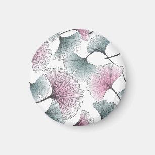 Gingko biloba hand-drawn. magnet