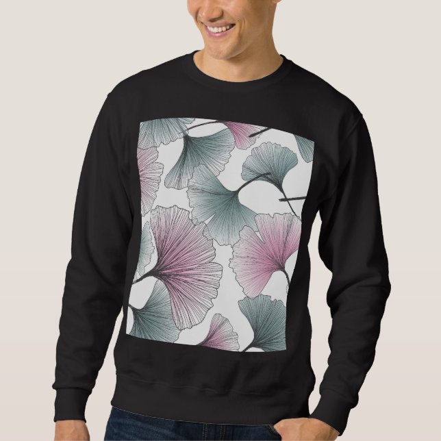 Gingko biloba hand-drawn. sweatshirt (Front)