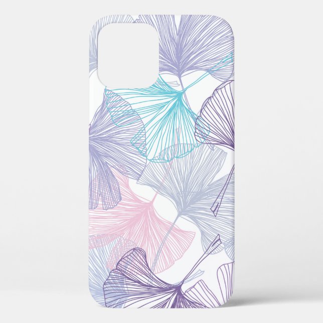 Gingko Biloba Rose Quartz Pattern Case-Mate iPhone Case (Back)