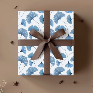 Gingko leaf blue and white pattern tissue paper