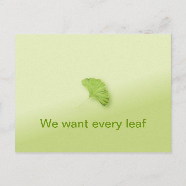 Gingko Leaf Family Reunion Invitation Postcard (Front)