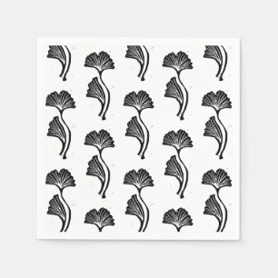 Gingko Leaf Lino Print Napkin