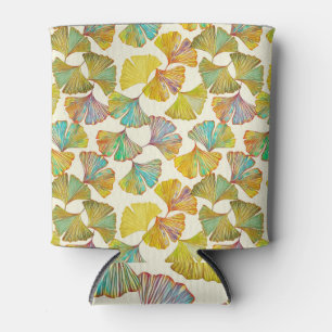 Gingko Leaves: Floral Abstract Art Can Cooler