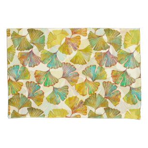 Gingko Leaves: Floral Abstract Art Pillowcase